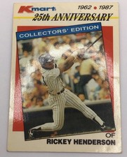 Rickey Henderson 1987 Kmart 25th anniversary sports cards
