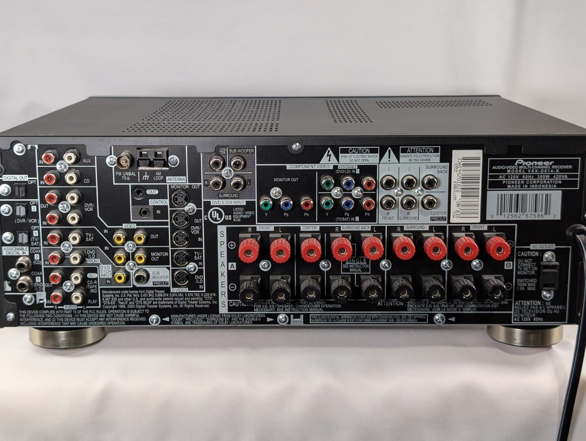 Pioneer VSX D814K 6.1 Channel 600 Watt Receiver for sale Pioneer VSX D814K 6.1 Channel 600 Watt Receiver for sale