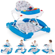 Baby Walker, 5 in 1 behind Walker Learning Seated Rocker Bouncer with Removable 