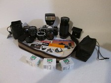 Asahi Pentax ME Camera w/ 3 Lenses  Accessories Pentax-M 1:2 50mm Lens Hanimex