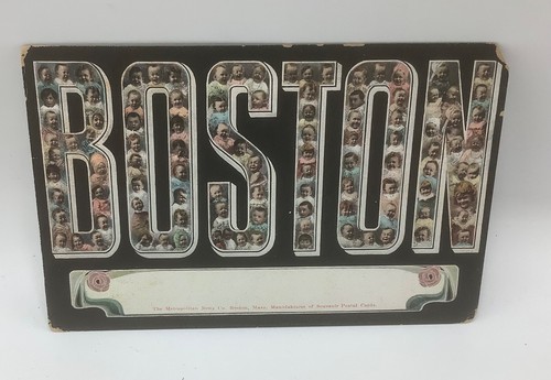 Boston Massachusetts -Large Letters-Postcard-1900-1910-UNPOSTED - 第 1/2 張圖片