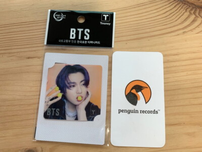 BTS t-moneyカード JUNGKOOK まとめ売り BTS 透明 イラスト T-moneyカード（Jung Kook）[韓国][交通