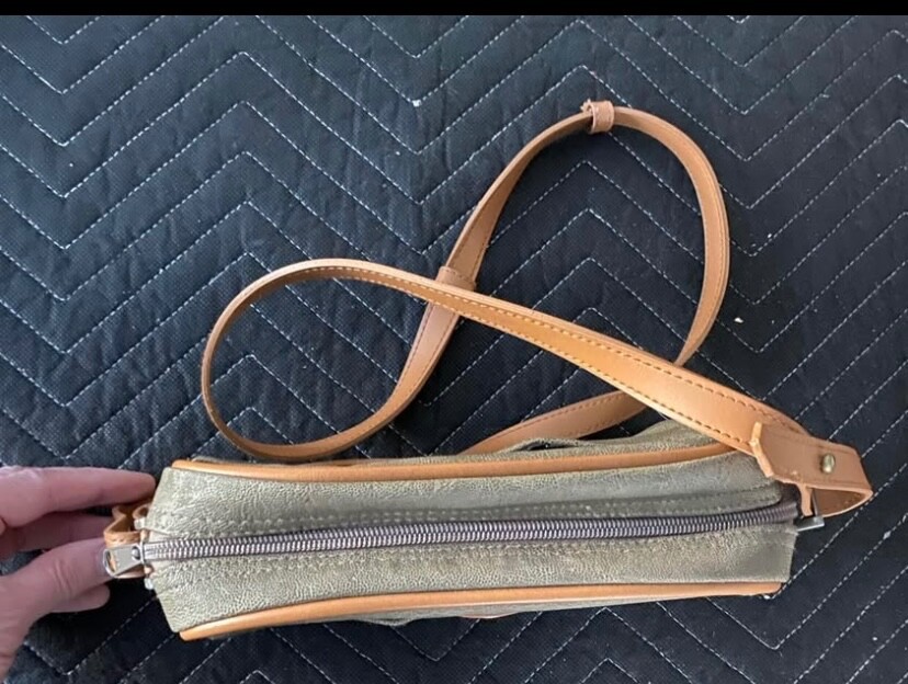 Perry Ellis America Brown Green Handbag New