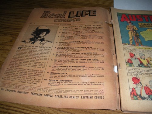 REAL LIFE COMICS #7 WAR COVER ALEX SCHOMBERG ART SEPTEMBER 1942 GOOD+ - Picture 6 of 10