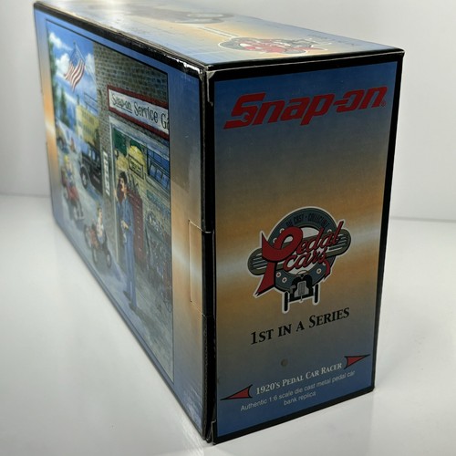 NEW Snap On Tools 1920s Pedal Racer 1/6 Die Cast W/Helmet Tool Chest Replica NIB - Picture 14 of 20