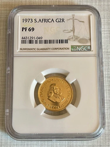South Africa 1973 2 Rand Gold NGC PF69 Sku# 6096