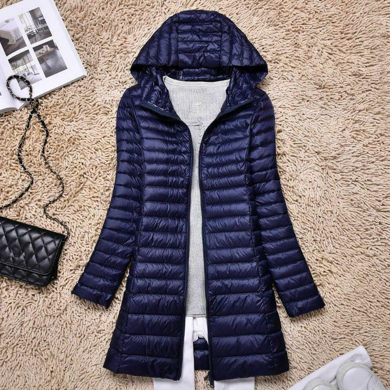 Fashion Elegant Print Oriental Winter Long Puffer Jackets Duck Down Coat