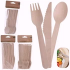 Disposable Wooden Cutlery set Biodegradable Forks Spoons And Knives