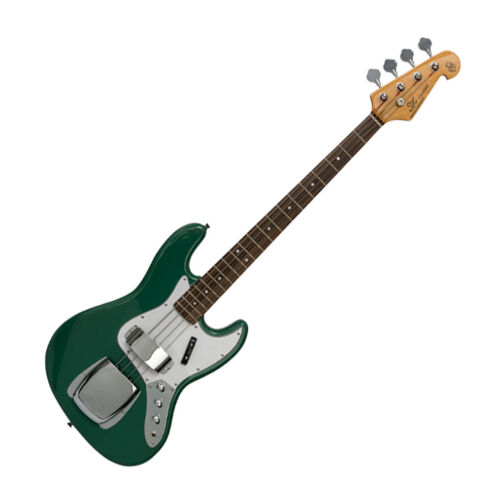 Electric Guitar Jazz Bass style in Vintage Green Gig Bag Basswood body by SX