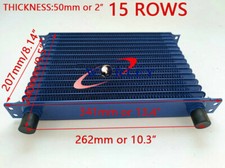 Universal 15 Row An-10an Universal Engine Transmission Oil Cooler Blue