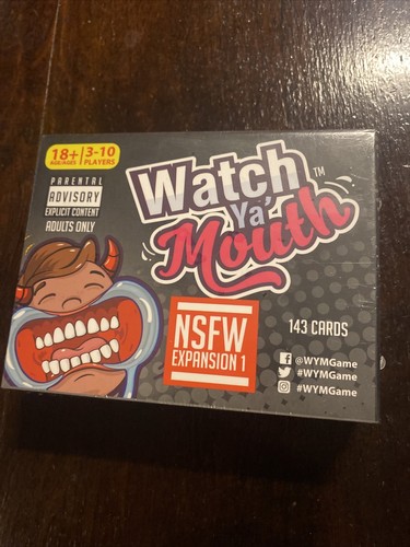 Watch Ya Mouth Adult NSFW Expansion 1 Card Game Pack for All Mouth Guard Games  - Picture 1 of 2