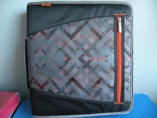 Mead Five Star Binder Zipper Black orange Gray Folder Organizer Zip Up 3-Ring F8