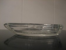 Vintage Sailboat Ashtray Clear Pressed Glass Nautical Trinket Dish Made in USA