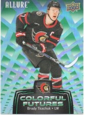 24-25 2024-25 Allure Brady Tkachuk GREEN Colorful Futures #CF-8 Sens  1:18 Packs