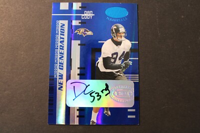Dan Cody Mirror blue Leaf Certified Materials autograph signed 2005, #166, 11/30
