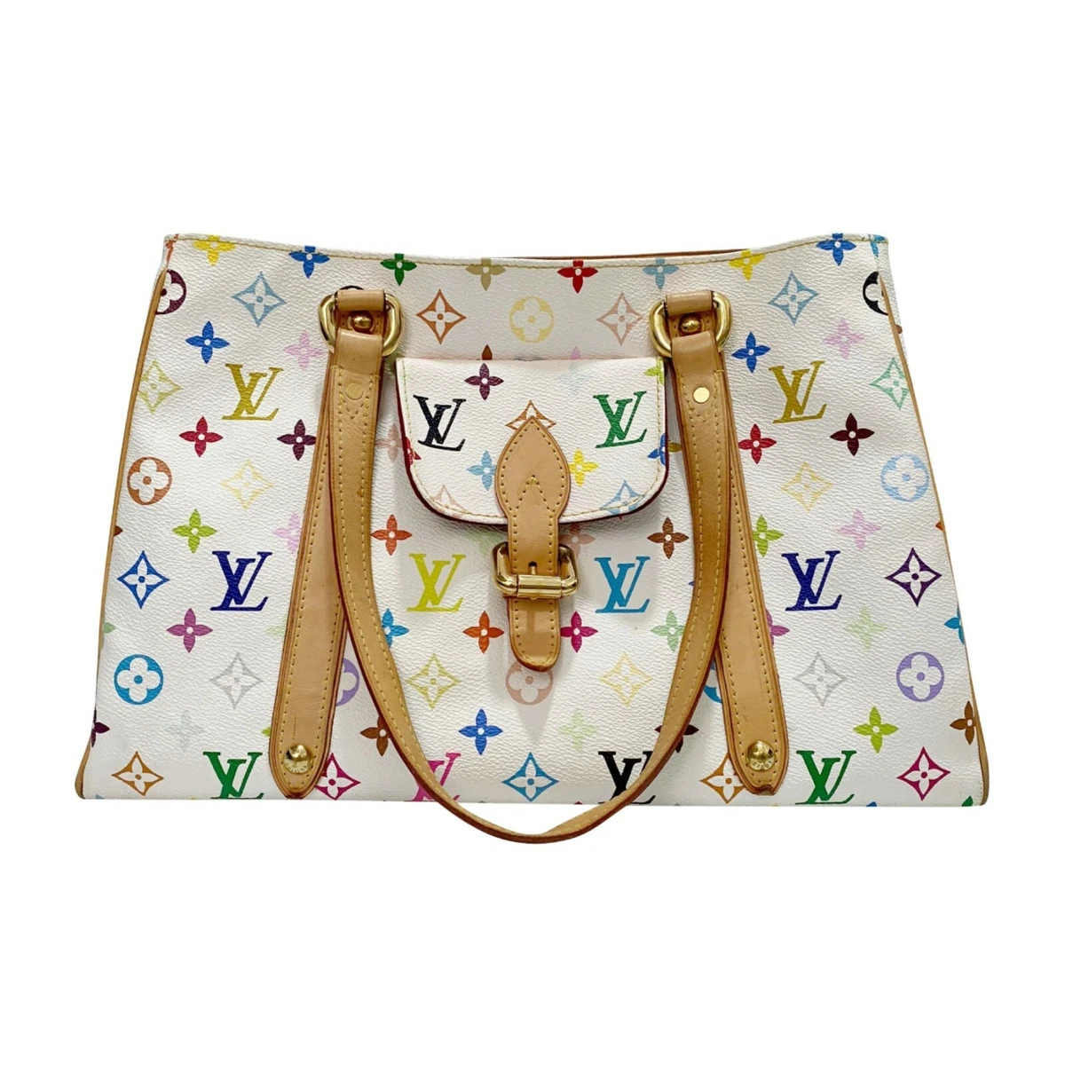 LOUIS VUITTON Monogram Multicolor Aurelia MM White 1252684