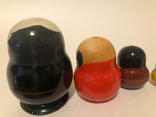 VINTAGE RUSSIAN NESTING DOLLS POLITICAL FIGURES SET OF 7 - Picture 6 of 12