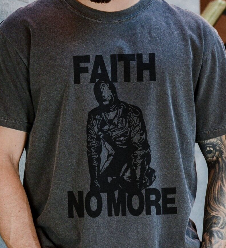 Faith No More Gimp Logo T-Shirt on Premium Vintage Black Comfort