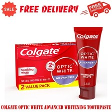 Colgate Optic White Advanced Hydrogen Peroxide Whitening Toothpaste, 2 Pack