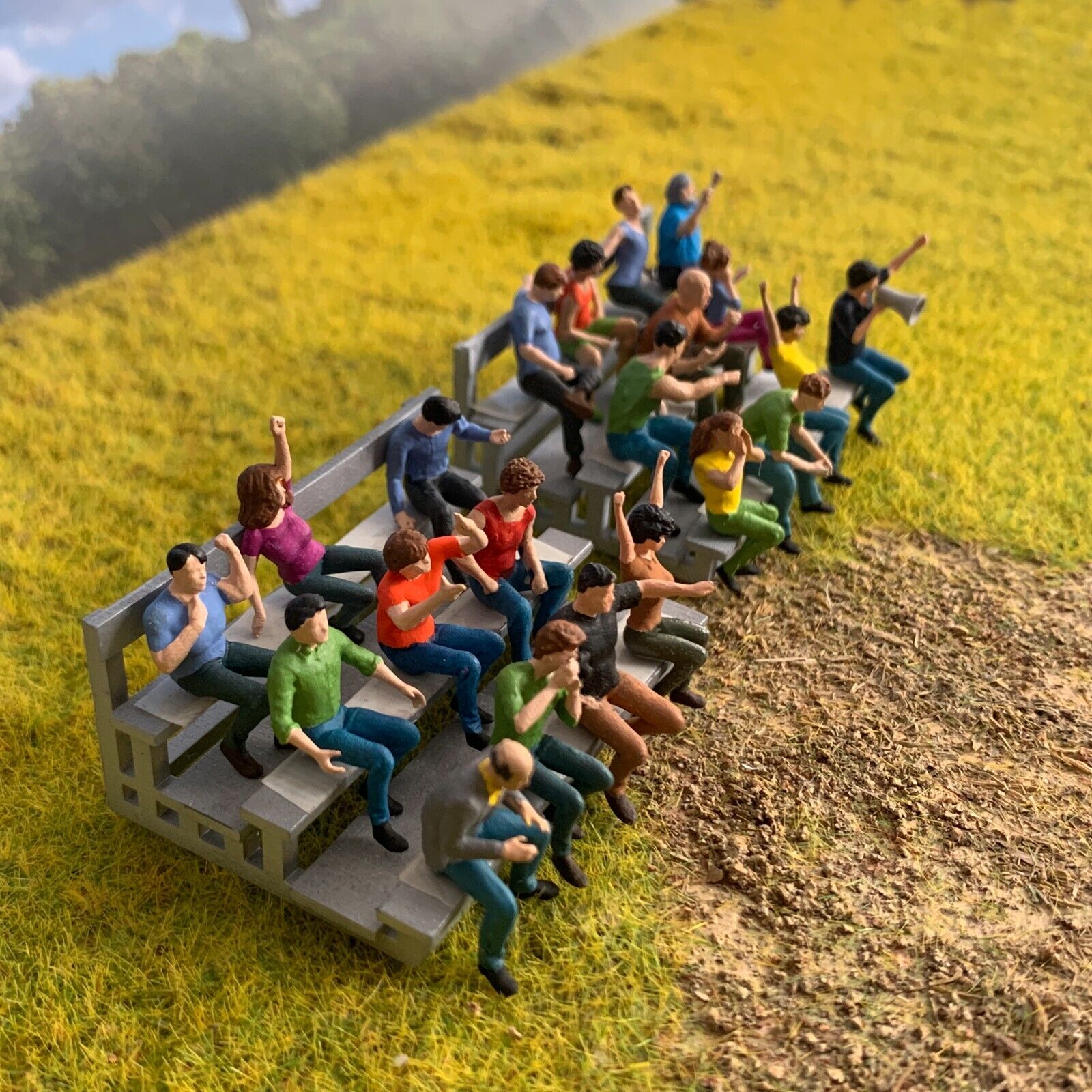 1-64 Hot Wheels Greenlight Matchbox diorama Supporters Funs Figurines Bleachers