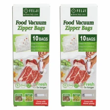 20 Pack Food Vacuum Sealer Bags with Hand Pump BPA-Free fits Foodsaver Sous Vide