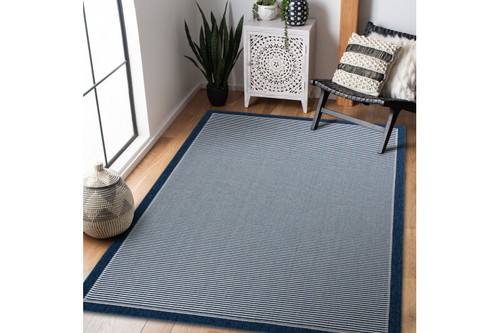 Moderne SISAL Teppich "SPRING" Linien Rahmen geschlungen - blau beste Qualität - Bild 3 von 6
