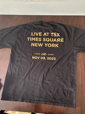 BTS Jung Kook Golden Live TSX Times Square T-Shirt X-LARGE