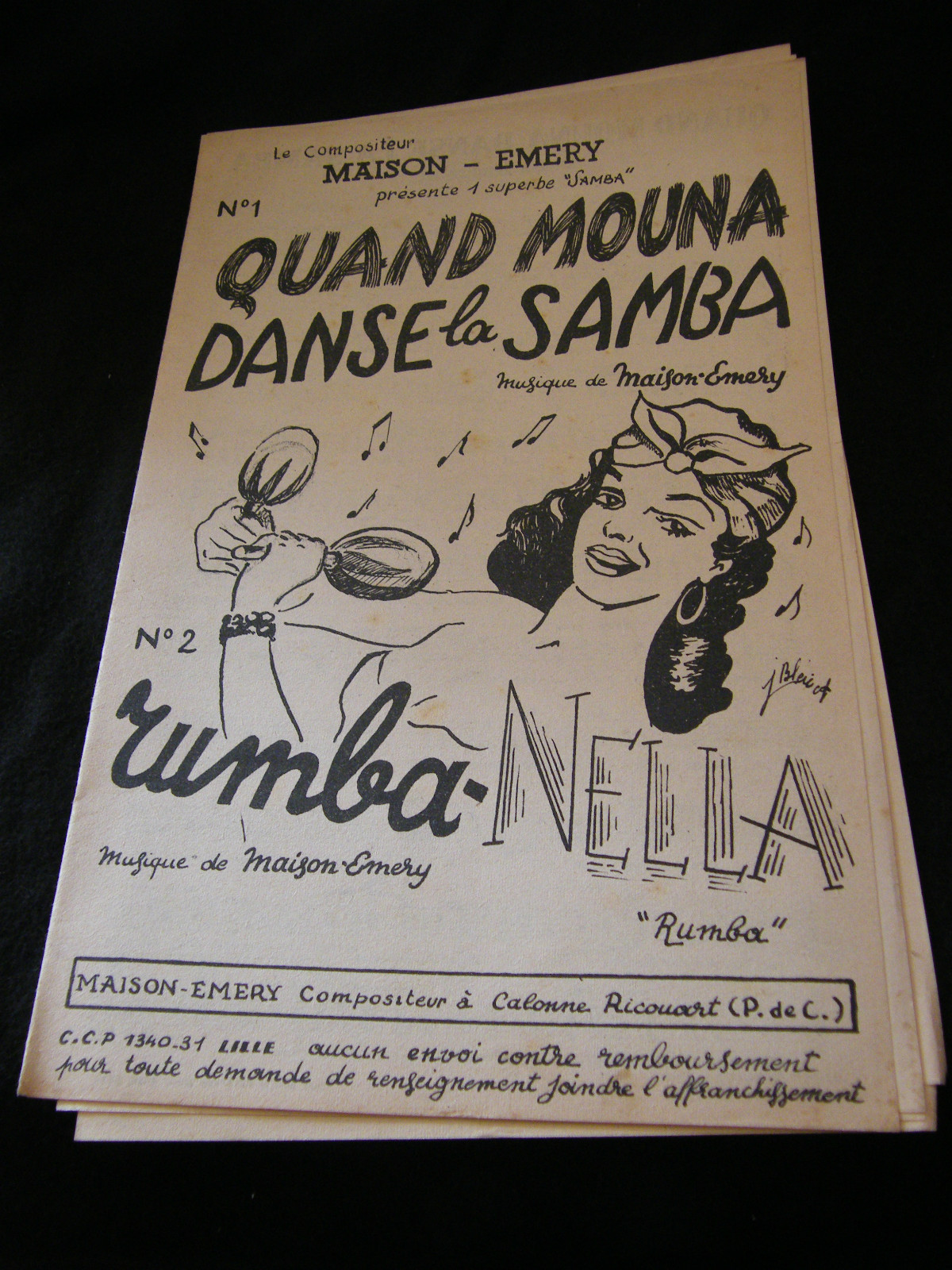 Partition Quand Mouna Danse La Samba Maison Emery Rumba Nella Music Sheet