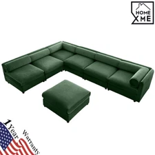 Modular Sectional Sofa Chenille Couch with Storage w/O Ottoman for Living Room