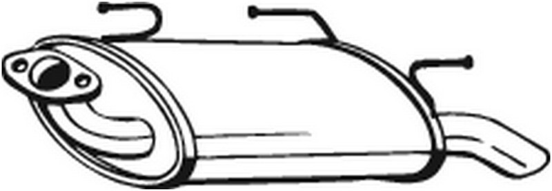 112 CV SILENZIATORE POSTERIORE PER NISSAN Almera Tino V10 2.2 dCi KW 82 CV 112