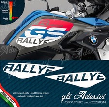 2 Adesivi BMW R 1200 GS LC RALLYE fianco serbatoio protezione bianco opaco