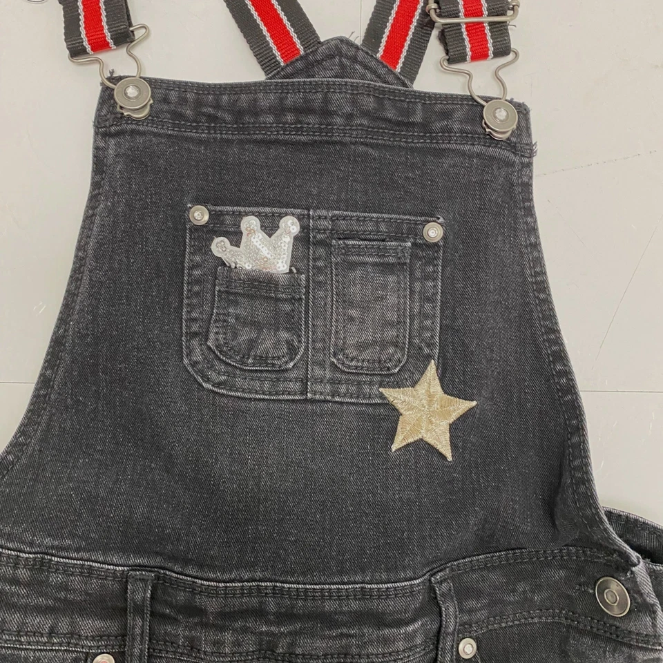 Wonder Nation Niñas Vaqueros Mono Pantalones Negro Talla L (10-12) Foto 2 de 4