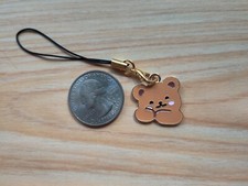 BN Teddy Bear enamel charm phone strap lariat ornament -