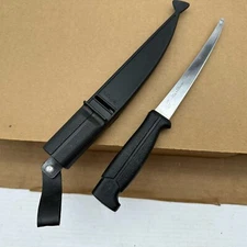 Vintage Falcon J Marttiini Finland Stainless Fillet Knife with Sheath *READ