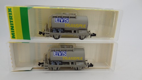 MINITRIX 13618 WAGON CITERNE EVS TRANSPUL SNCF / LOT DE 2 / ECHELLE N