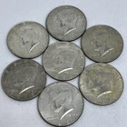 Silver Kennedy Half Dollars 1968 And 1969 Silver Coins Lot Of 7 Beautiful Coins