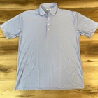 Collars & Co Featherweight Dress Collar Polo Shirt Mens XL Blue Geometric Print