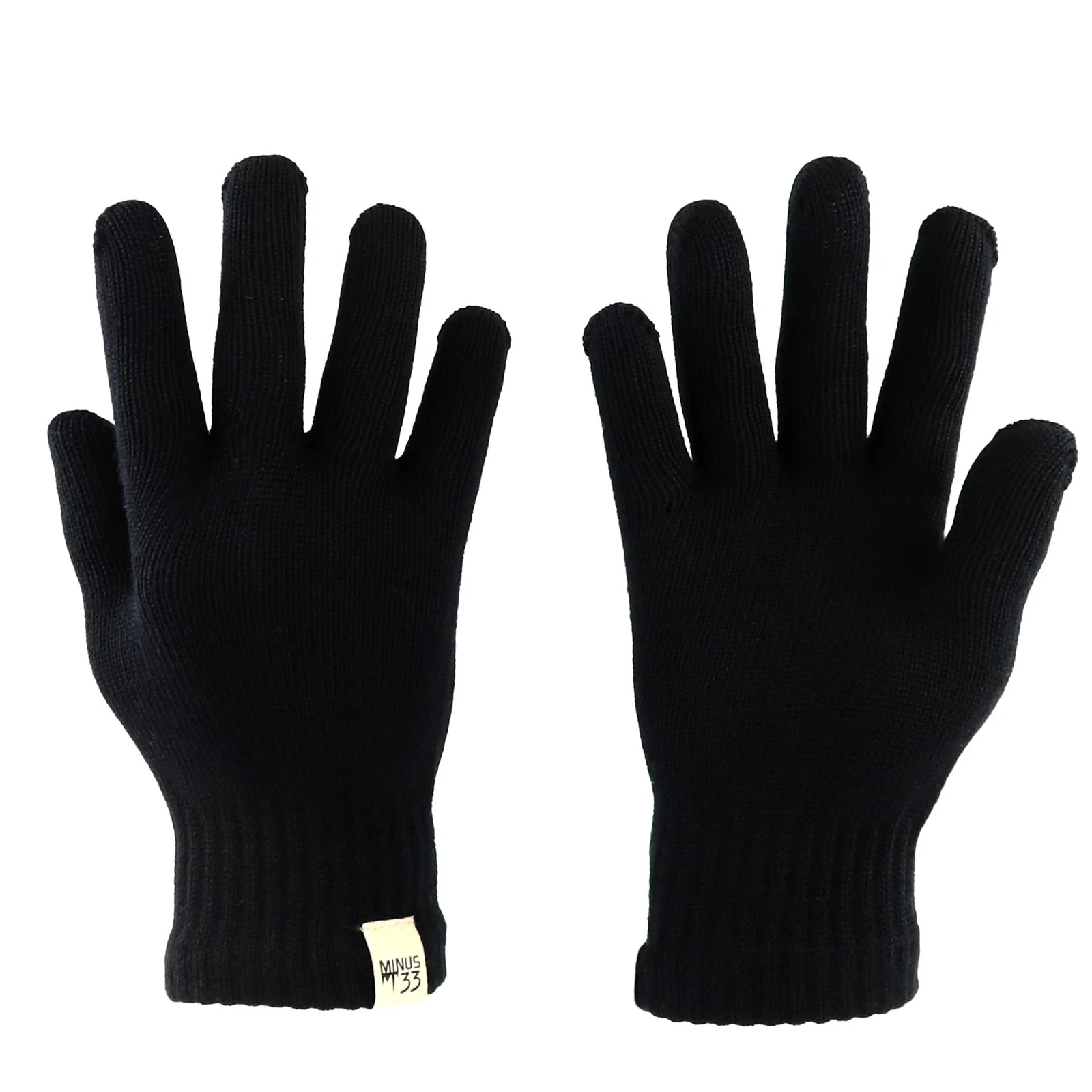 Merino Wool Ski Glove Liner Warm Base Layer 3 Seasons XLarge Black
