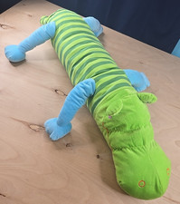 Ikea Barnslig Krokodil 36" Plush Large Crocodile Green Blue Stuffed Animal