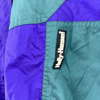 VINTAGE Helly Hansen Jacket Men M Green Purple Parka Ski