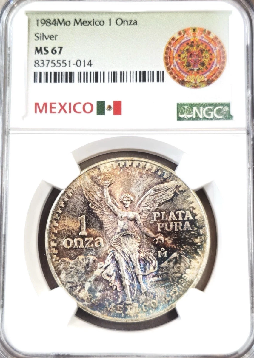 1984年 メキシコ 1オンス銀貨 NGC MS66 Silver MS 66 Graded 1984 Mexican Coins for sale | eBay