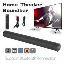 Bluetooth 5.0 Home TV Sound Bar 4 Speaker System Wireless Subwoofer 3D Surround✨