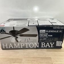 Hampton Bay Glendale III 52 in. LED Matte Black Ceiling Fan w Light