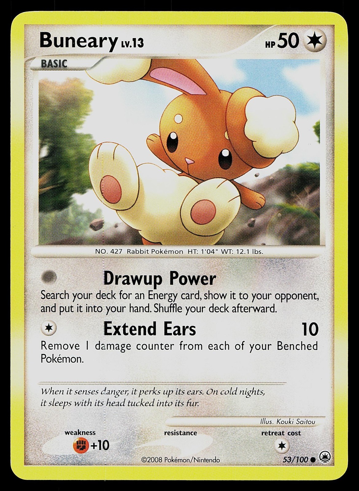 Pokemon Card Majestic Dawn Buneary 53/100 Common