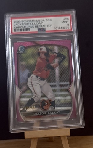 2023 Bowman Chrome Jackson Holliday #20 Pink Refractor PSA 9