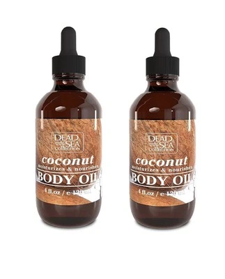 2 x200 ml Dead Sea Collection Coconut Body Oil moisturizes and nourishes 6.76fl