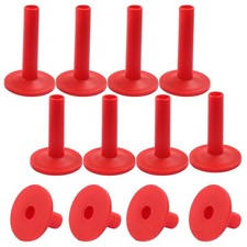 Cymbal Sleeves Set 12 Pack Drum Hardware 8mm Red Flanged Protectors