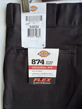 NWT Dickies 874 Work Pants Original Fit Flex Chino Black Men's Size 34x34 NEW