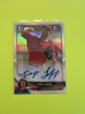 2018 Bowman Chrome Prospect Auto Travis Lakins #CPA-TL Auto /499 red soxs   