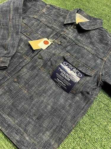 Studio D’Artisan Size 38 Twin Indigo Sou-Ai Denim Hand Dyed Type 2 Jacket D4603 image 3